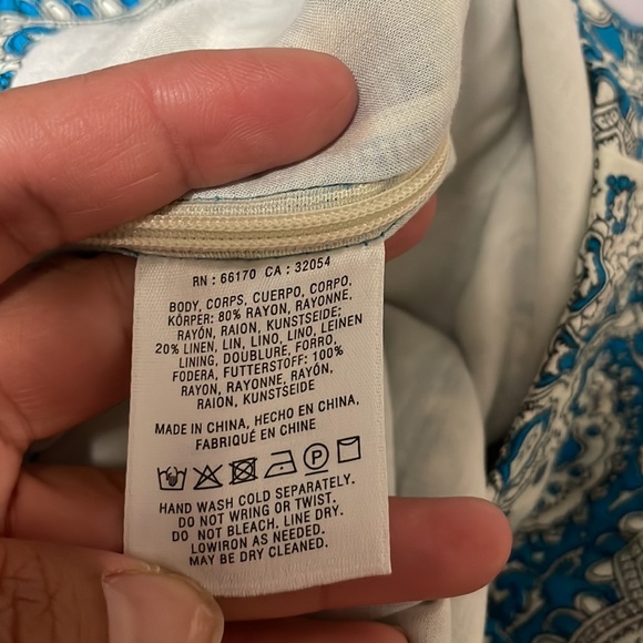 Feather Bone by Anthropologie Paisley Print Wide Leg Ankle Pants - Picture 9 of 10